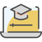 Online learning laptop icon